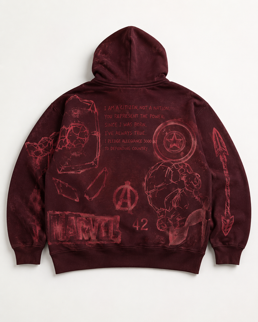 Bleached Marvel Hoodie