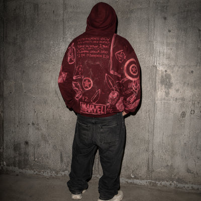 Bleached Marvel Hoodie