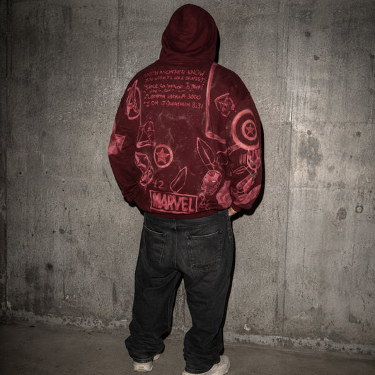 Bleached Marvel Hoodie
