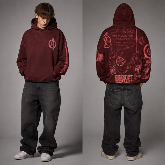 Bleached Marvel Hoodie