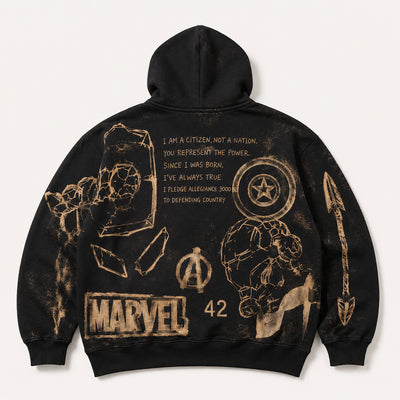 Bleached Marvel Hoodie